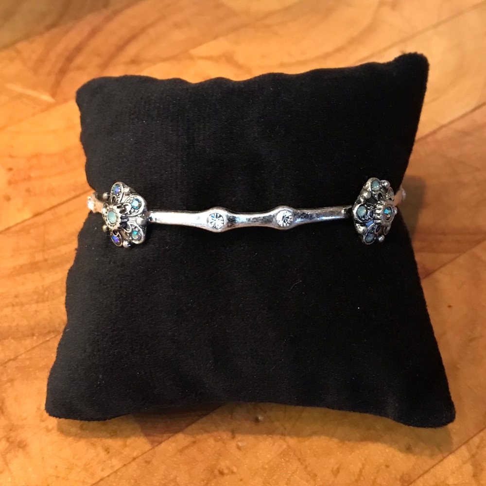 Ornate Silverplated Bangle Bracelet